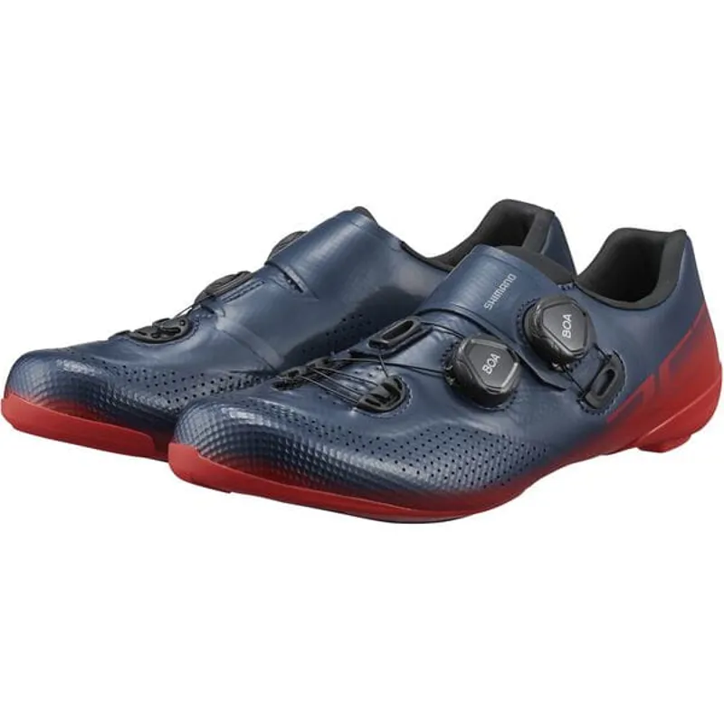 Shimano RC7 RC702 SPD-SL Shoes in Red and Blue