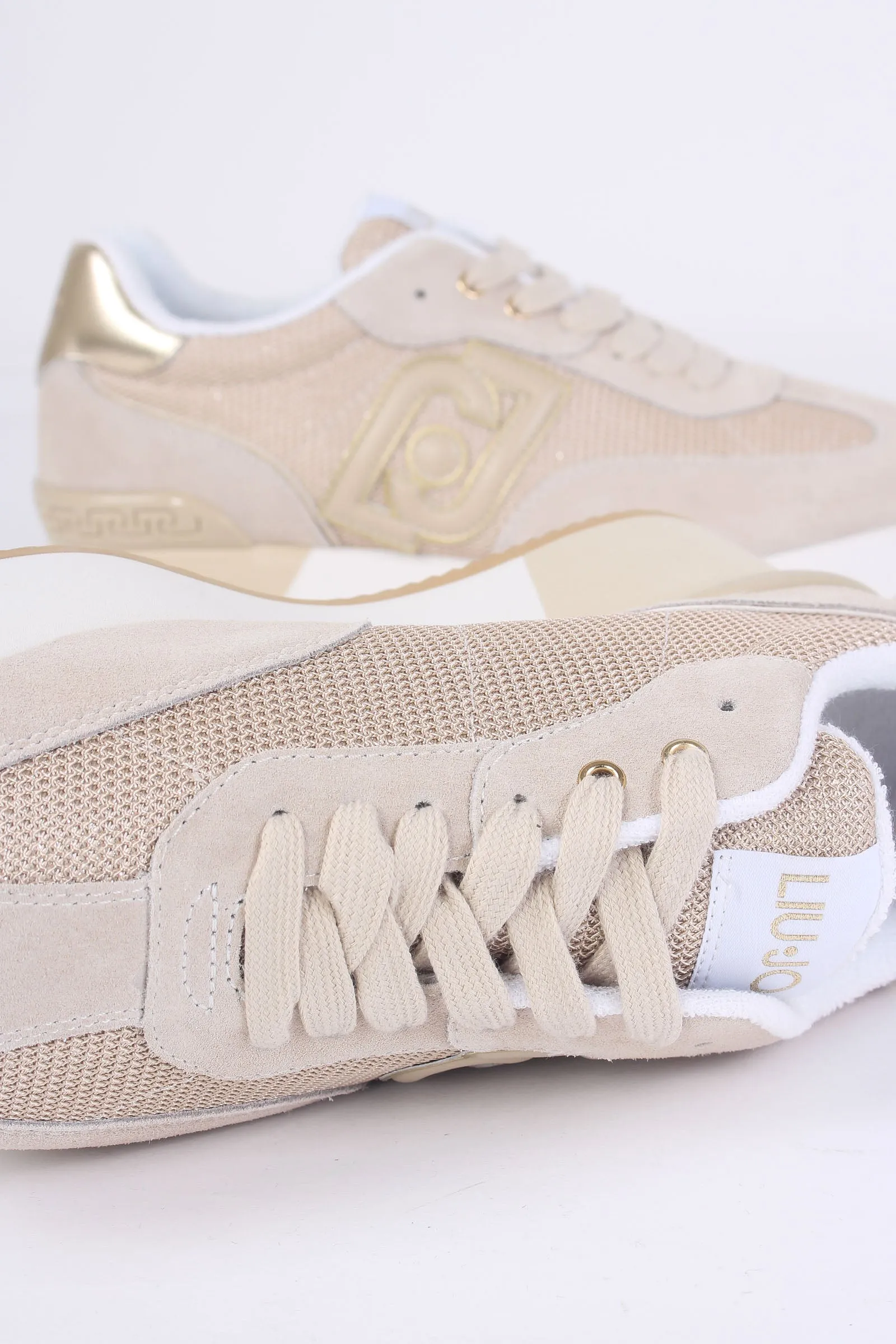 Sneaker Dreamy Suede Mesh Sand/gold