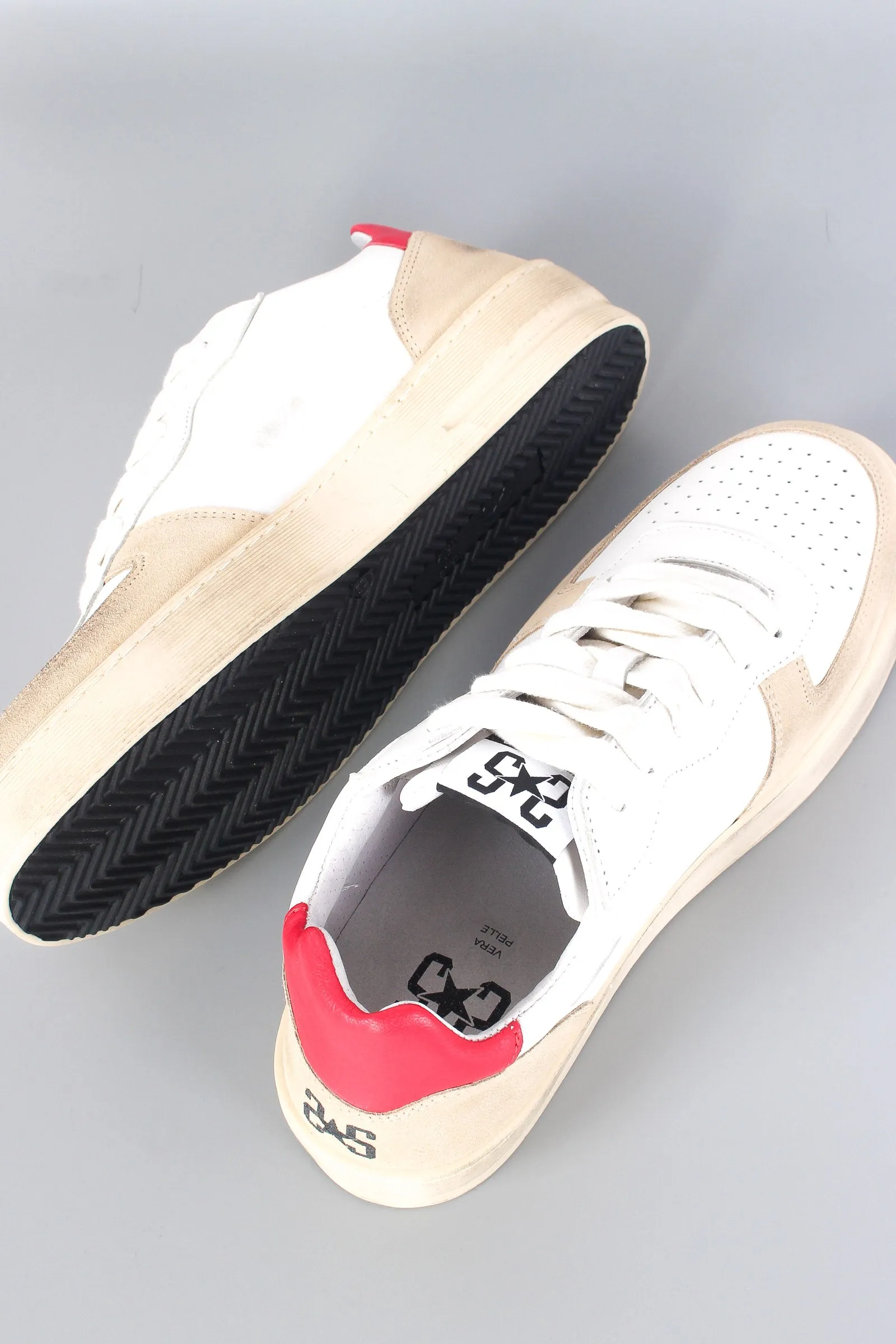 Sneaker Padel Star Bianco/beige/rosso