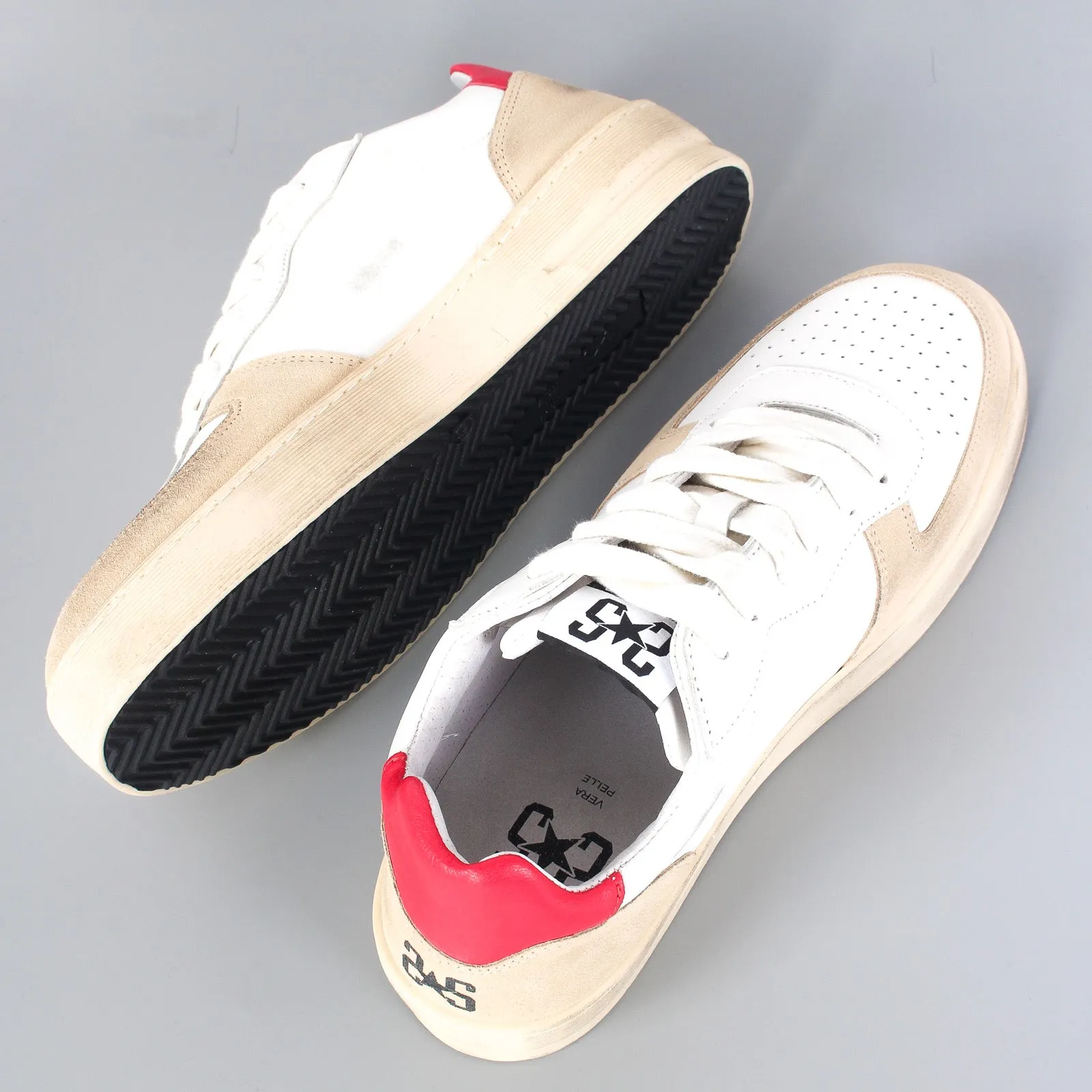 Sneaker Padel Star Bianco/beige/rosso