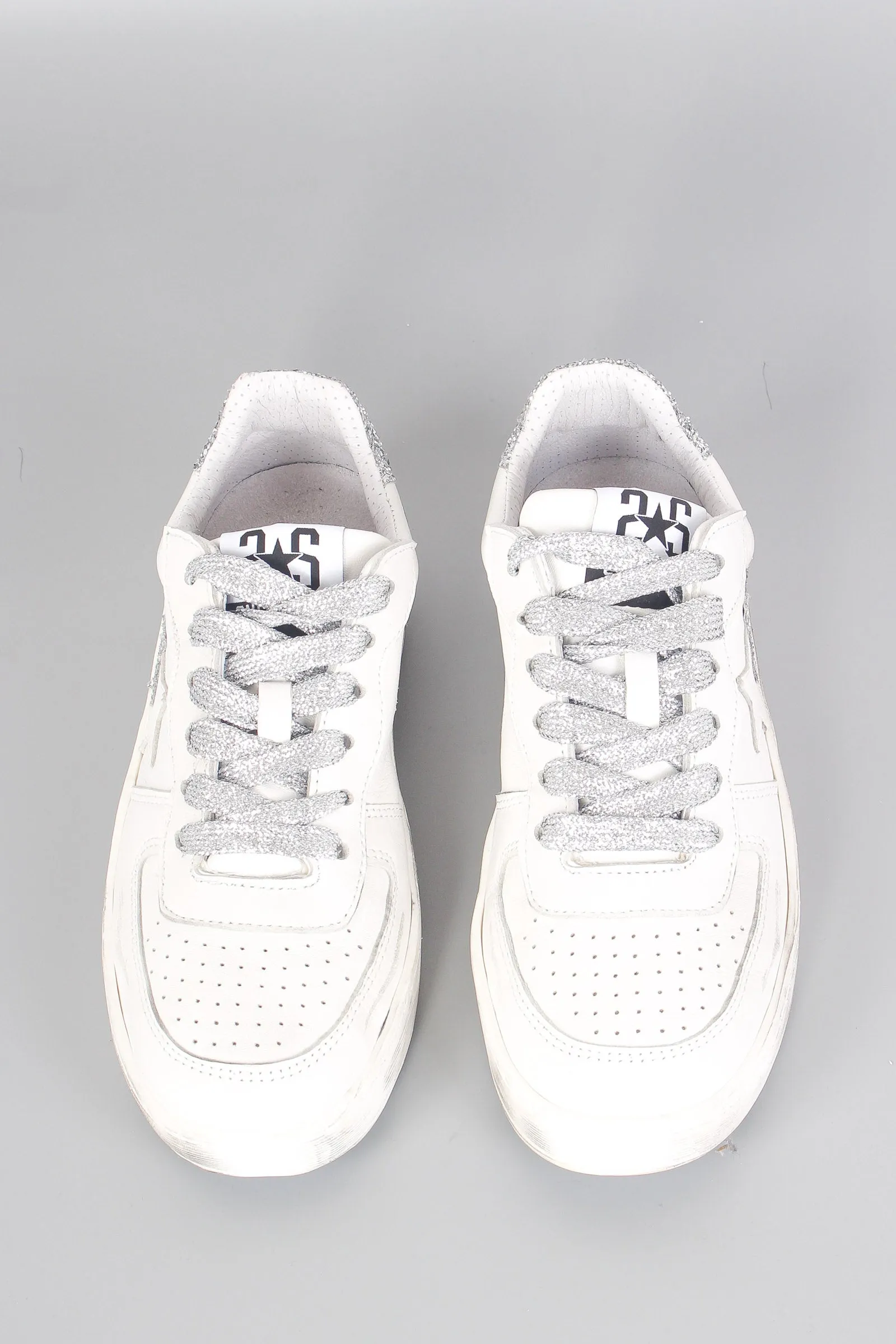 Sneaker Padel Star Glitter Bianco/argento