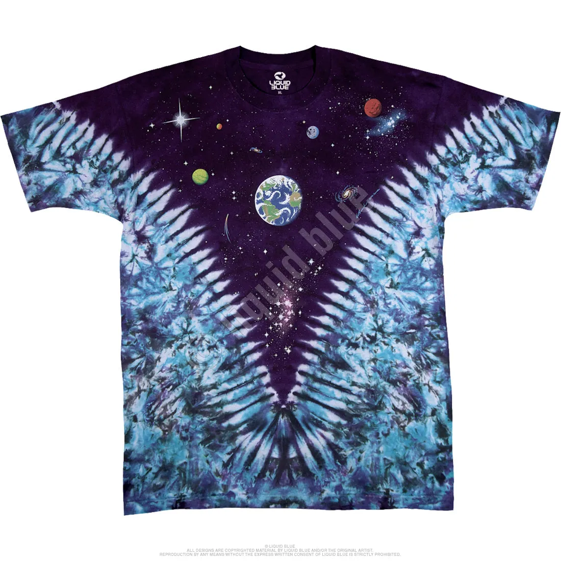 Space Double Sided Tie-Dye T-Shirt