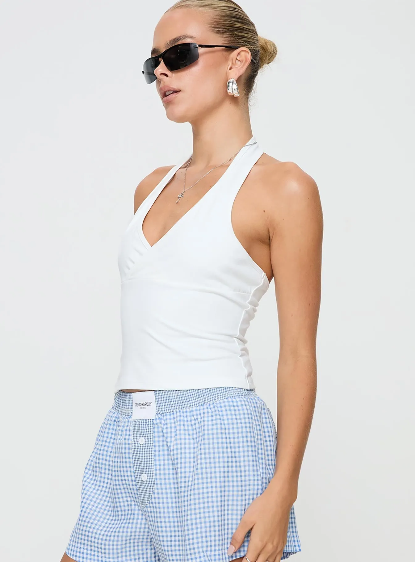 Stand By Halter Top White