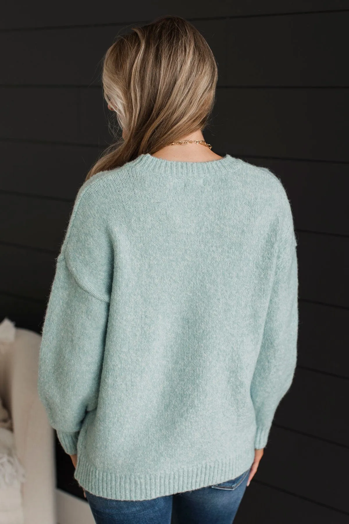 Still The One Knit Sweater- Light Blue