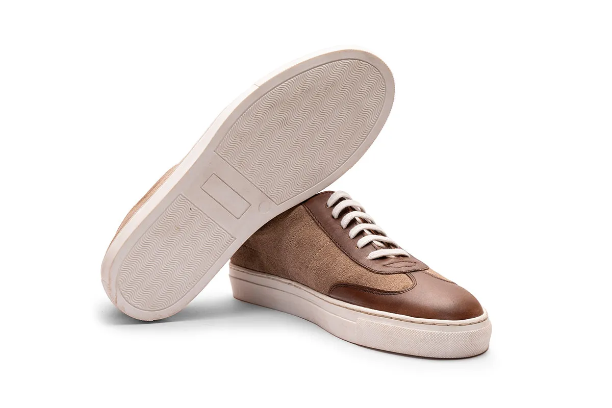 Suede & Smooth Leather combo Oxford Sneaker