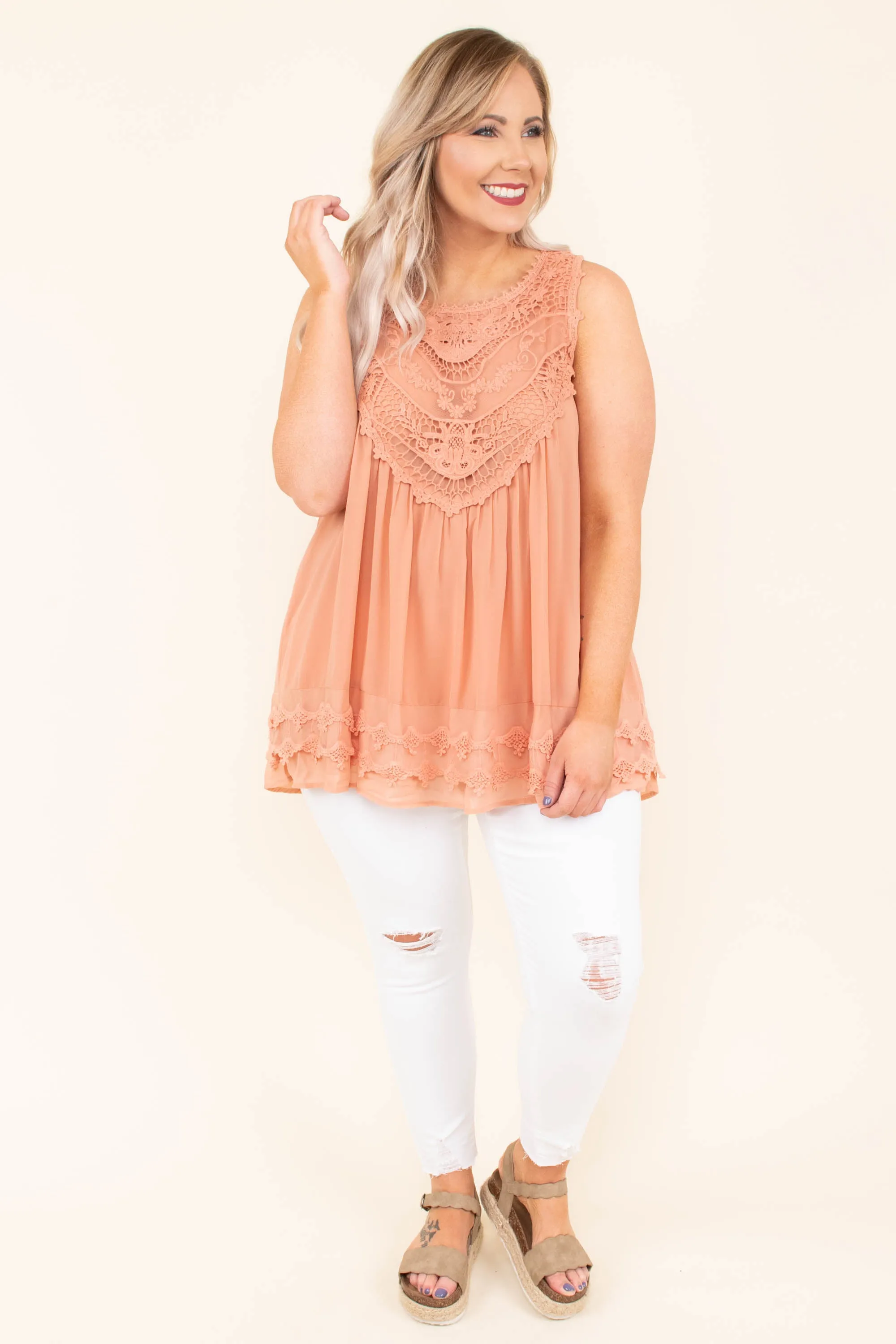 Sweet Charm Tank, Blush