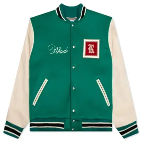 Tile Varsity Jacket - Menthol/Creme