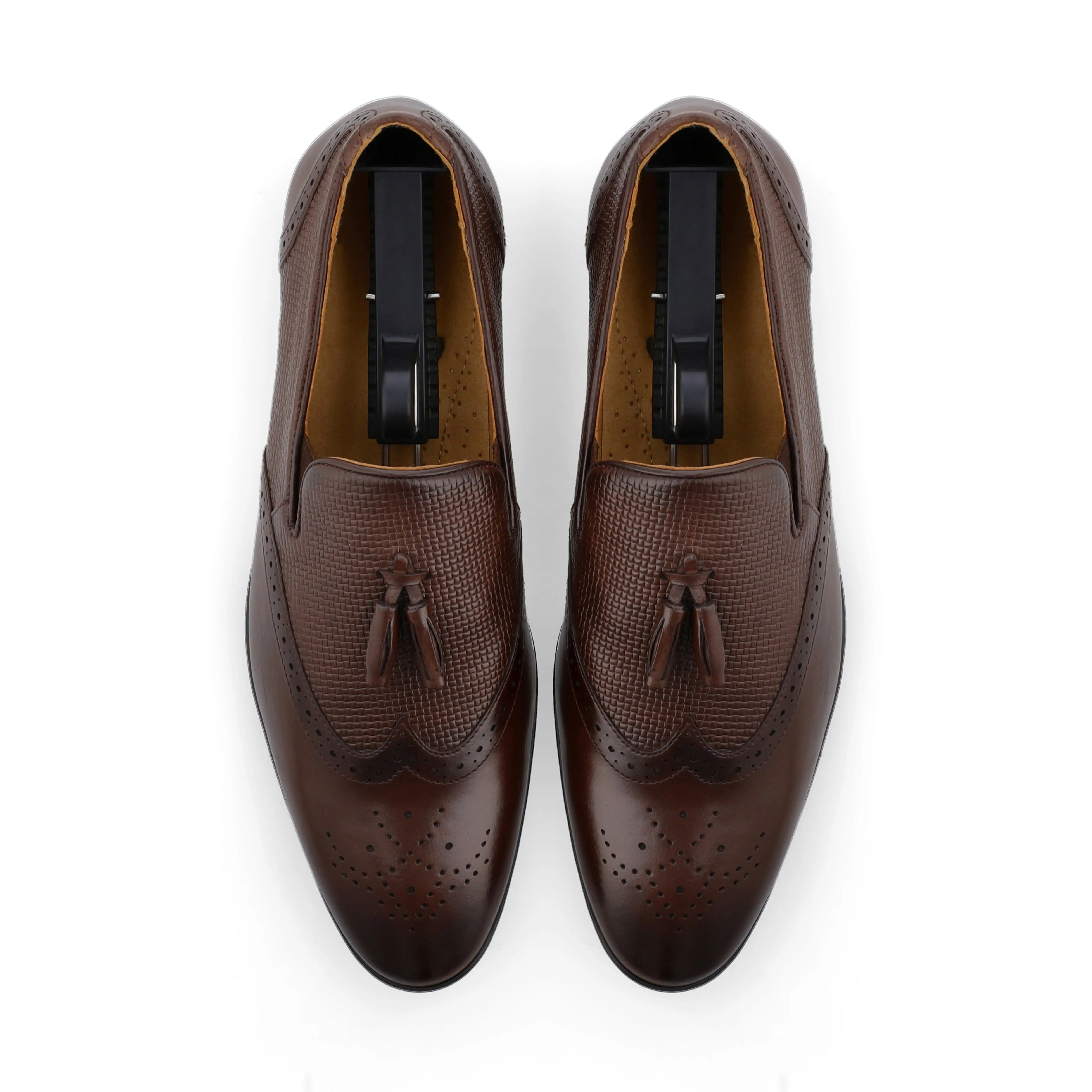 Unique Tassel Brogue Loafers-Brown