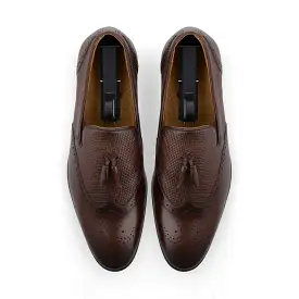 Unique Tassel Brogue Loafers-Brown