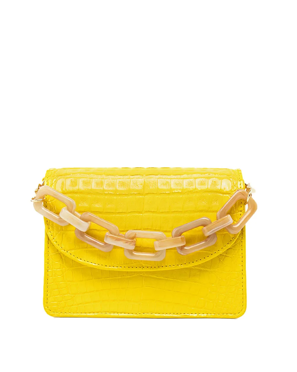 Valencia Bag with Chain in Yellow