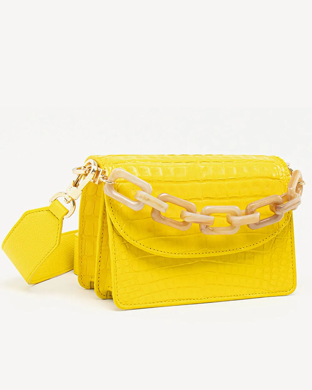 Valencia Bag with Chain in Yellow