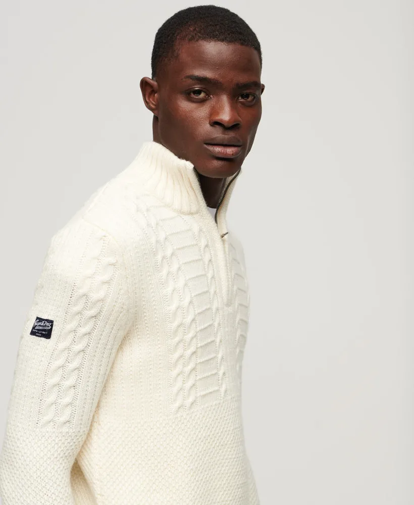 Vintage Jacob Henley Jumper | Winter White