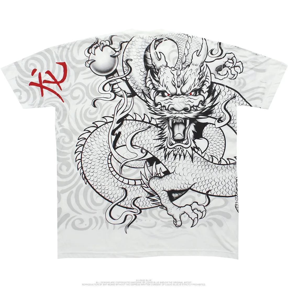 White Dragon Double Sided T-Shirt