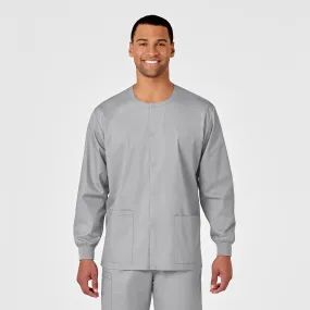 WonderWORK Unisex Snap Front Scrub Jacket - Grey